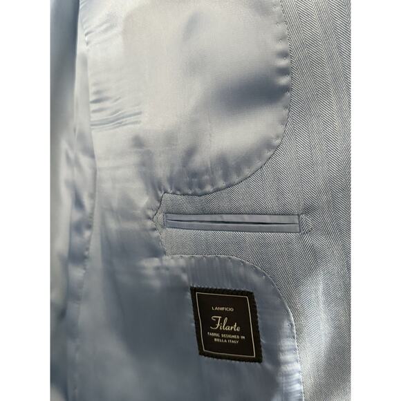 NWT Paul Betenly 44L Light Blue Sport Coat Blazer Jacket Wool Retail $495 - Picture 5 of 6